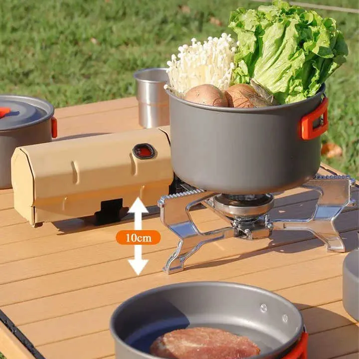موقد غاز صغير قابل للطي موقد غاز خارجي . Mini Folding Gas Stove Outdoor Camping