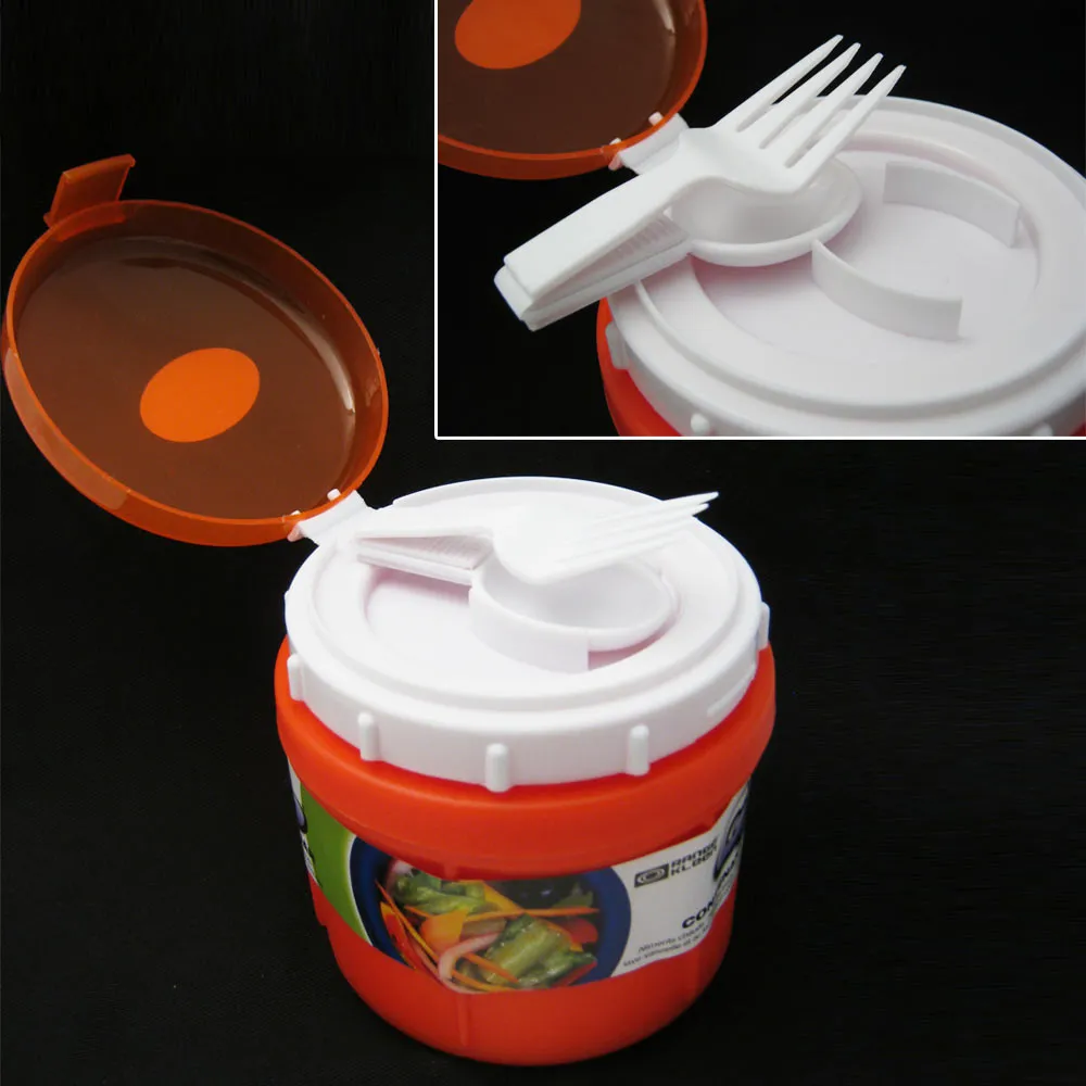 1 Soup Bowl Microwave Ramen Bowl Lid Insulated Food Container Noodles Fork Spoon