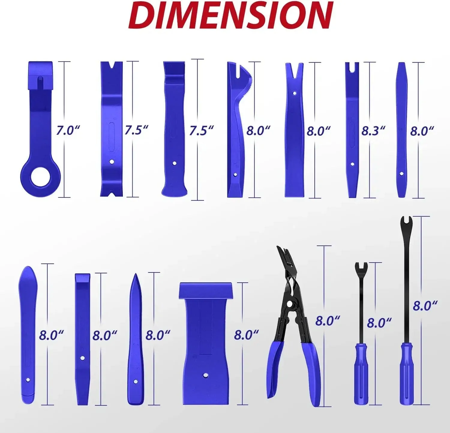 102 Pcs Trim Removal Tool Kit Blue