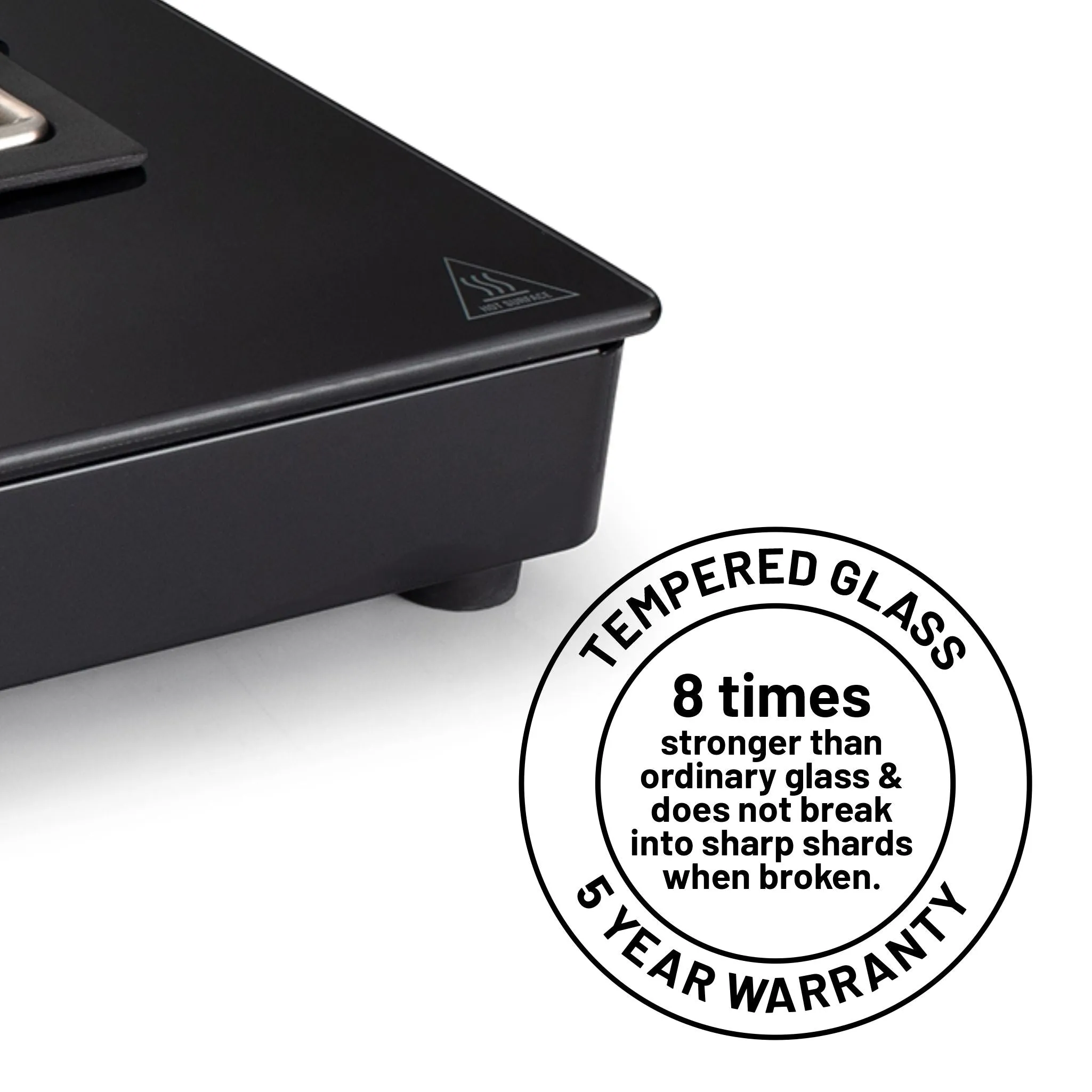3 Burner Ultra Slim Free Standing Hob with Forged Brass Burners (BH1073USBL75)