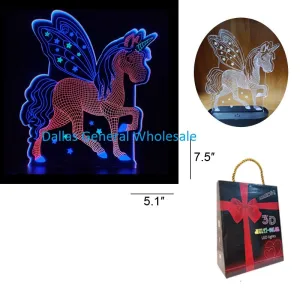 3D Optical Unicorn LED Lamps Wholesale