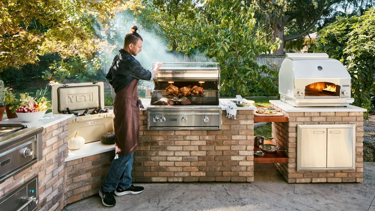 42" Professional Built-in Grill with All Trident Infrared Burners and Rotisserie (L42ATR)