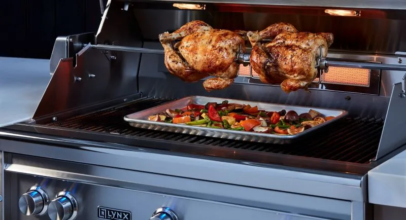 42" Professional Built-in Grill with All Trident Infrared Burners and Rotisserie (L42ATR)