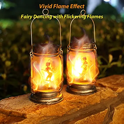 ANGMLN 2 Pack Red Bird Solar Lanterns , Adorable Cardinal Theme in Silver Glass Mason Jars, Memorial Gifts for Mom, Grandma, and Women, Fairy Garden Lights for Patio Yard Lawn Tree Party Outdoor Decor