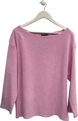ASOS Pink  Waffle Wide Neck Pull Over UK S