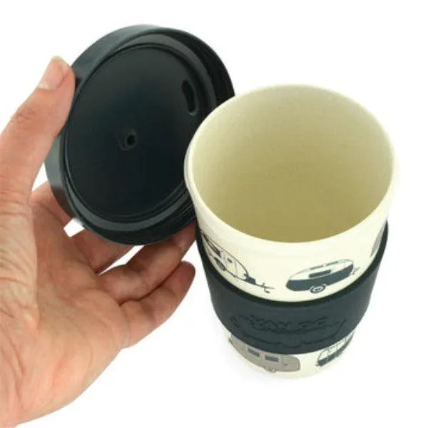 Bamboo Travel Mug 400ml - Starry Nights Silver