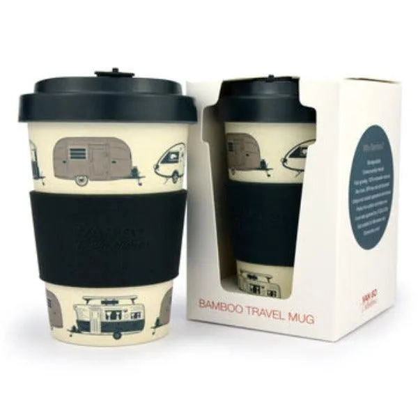 Bamboo Travel Mug 400ml - Starry Nights Silver