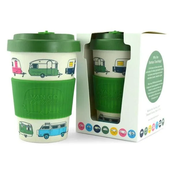 Bamboo Travel Mug 400ml - The Iconic Collection Classic Green