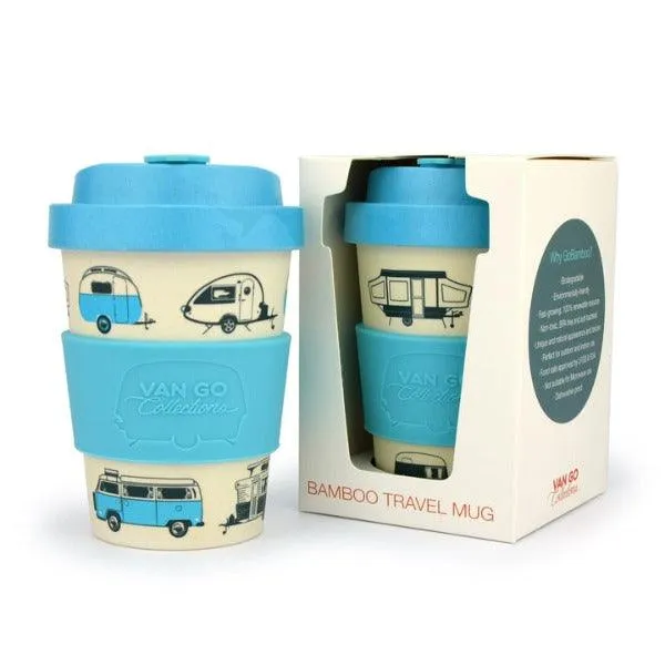 Bamboo Travel Mug 400ml - The Iconic Collection Pale Blue