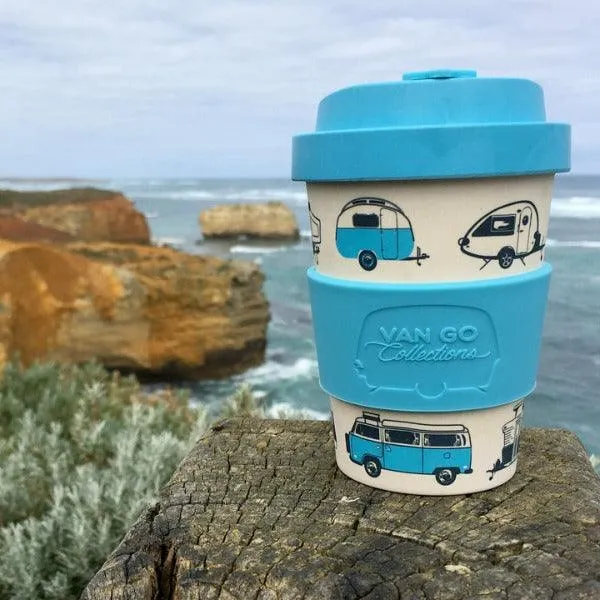 Bamboo Travel Mug 400ml - The Iconic Collection Pale Blue