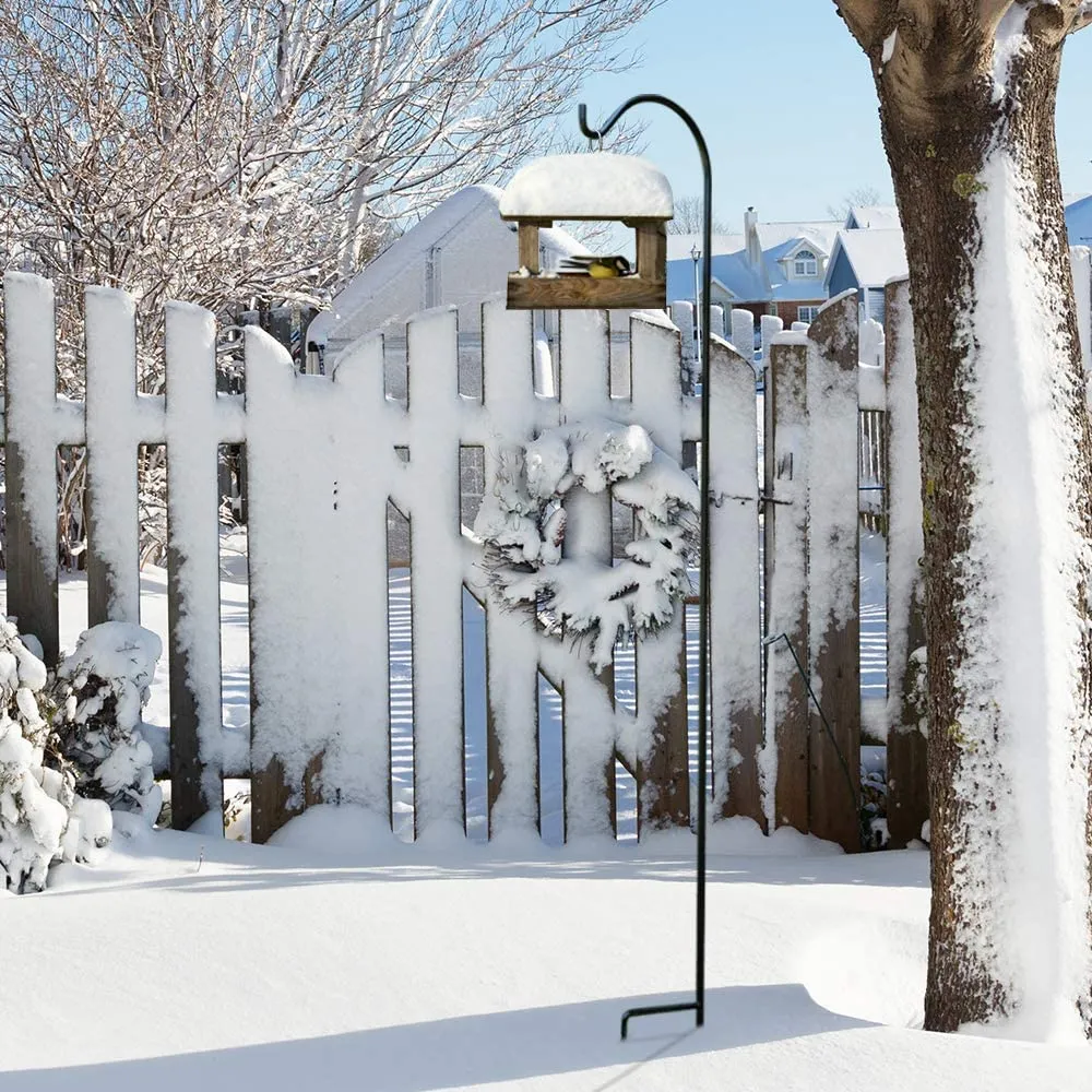BEAU JARDIN 2 Pack Shepherd Hook 65 in Tall 1/2in Thick Bird Feeder Pole Garden Outdoor Plants Hanger ShepherdHook5