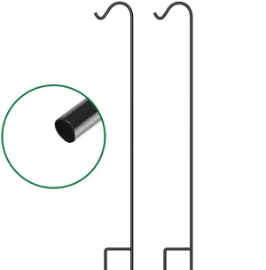 BEAU JARDIN 2 Pack Shepherd Hook 92 in Tall 3/5in Thick Bird Feeder Pole Premium Garden Hanging Plants Metal BG180