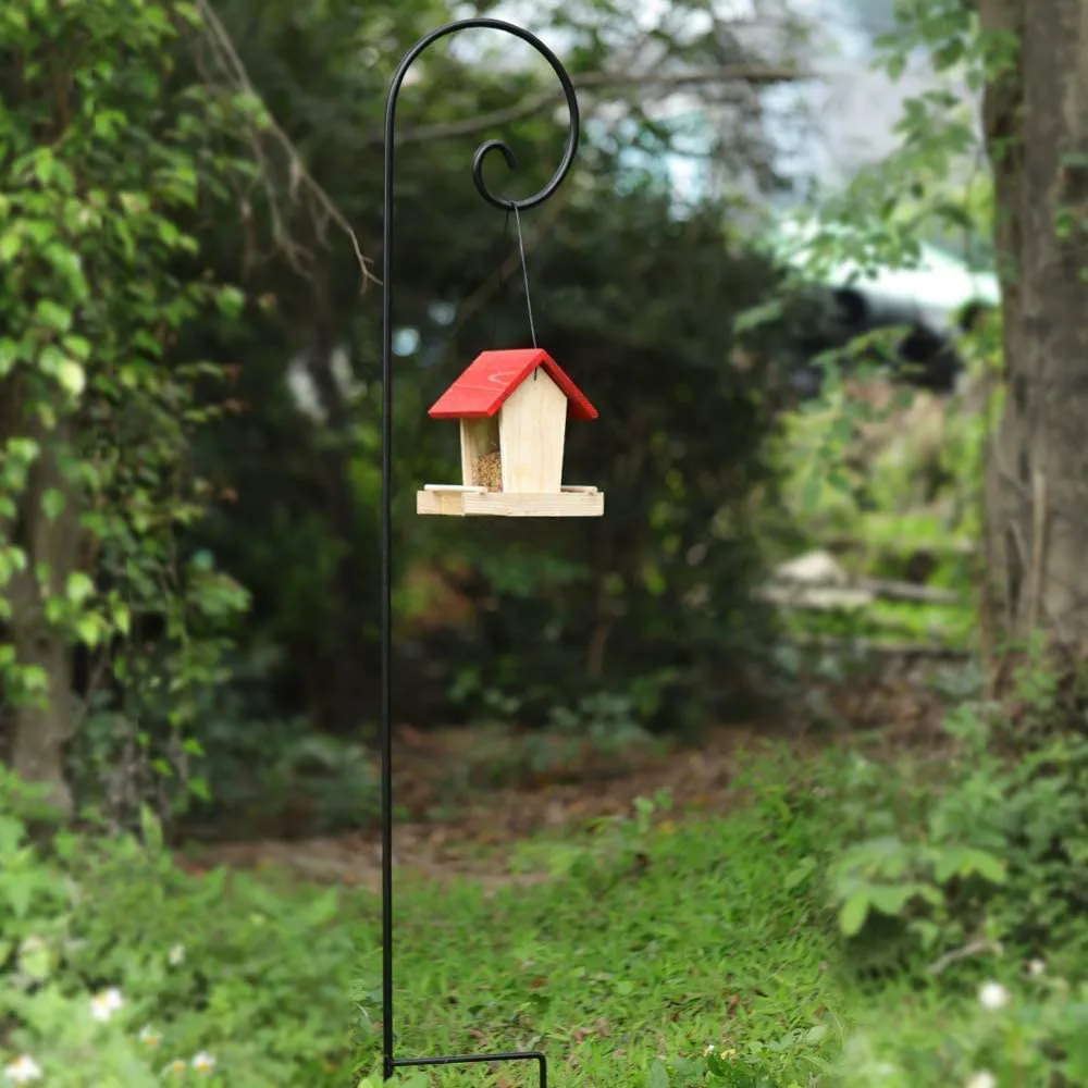 BEAU JARDIN 2 Pack Shepherd Hook 92 in Tall 3/5in Thick Bird Feeder Pole Premium Garden Hanging Plants Metal BG1861