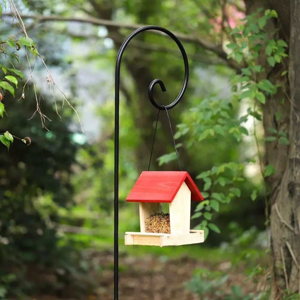 BEAU JARDIN 2 Pack Shepherd Hook 92 in Tall 3/5in Thick Bird Feeder Pole Premium Garden Hanging Plants Metal BG1861