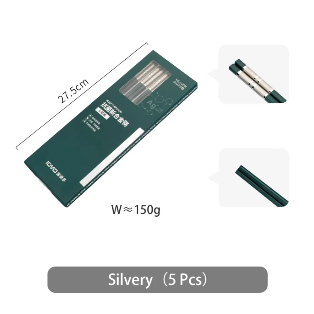 Chopsticks Anti Skid Scald Dark Green Chopsticks Set