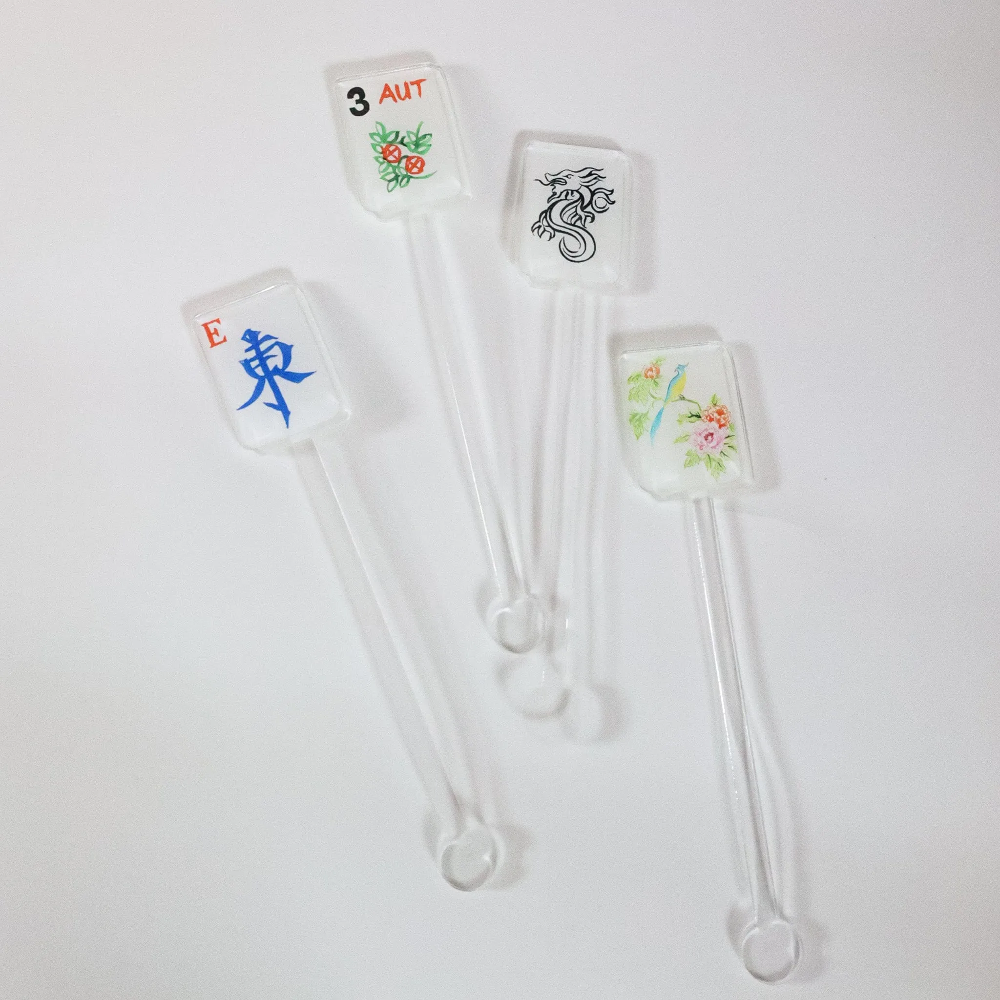 Classic Mahjong Acrylic Stir Sticks Combo