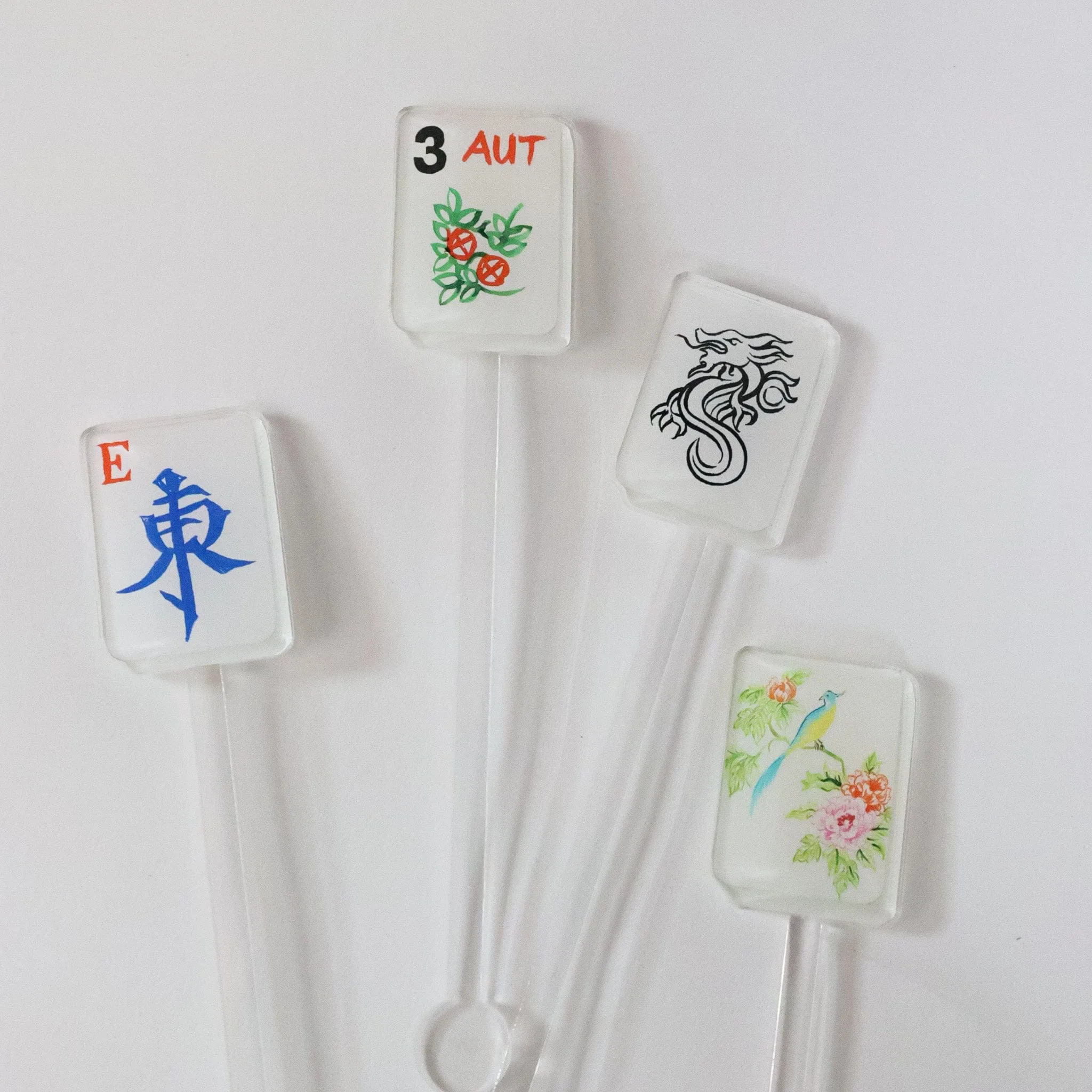 Classic Mahjong Acrylic Stir Sticks Combo