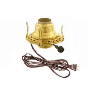 Electric Lamp Burners, Brown no.2, Brass