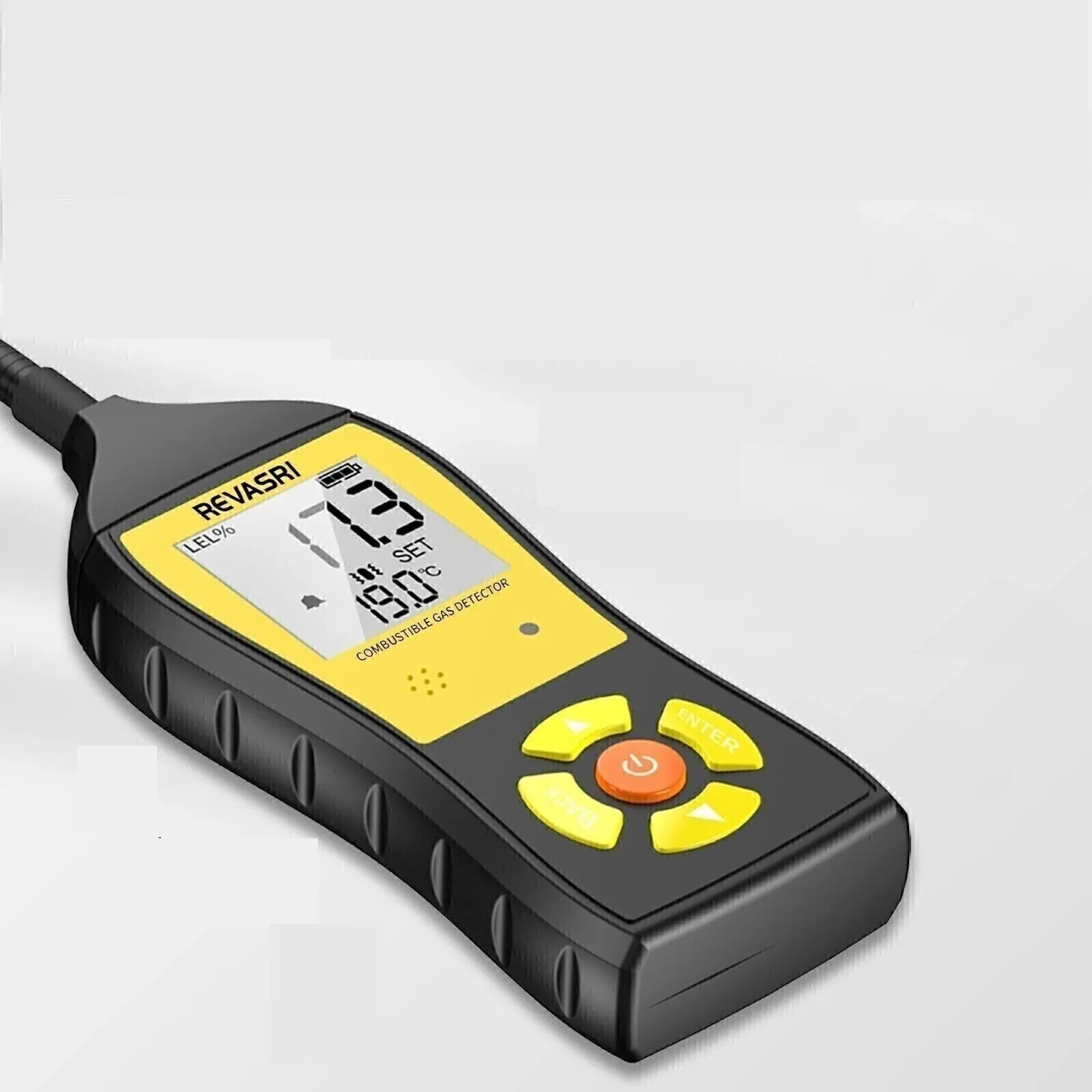 Gas Leak Detector Lel 0 100% 0 19999ppm Combustible Gas Detector