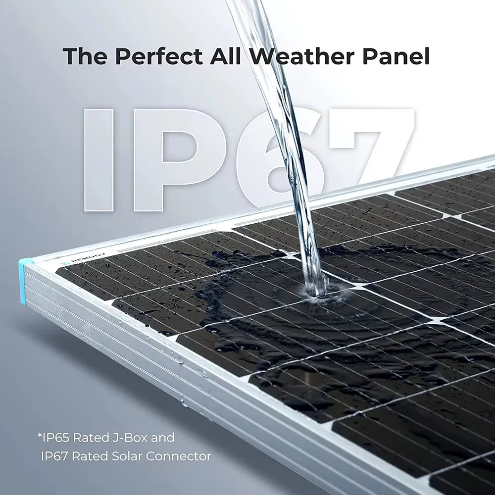 Glass Rigid Solar Panel 200W 300W 400W Monocrystalline (2X 100W / 150W / 200W Panel Solar 12V 24V Charge) Placa Solar