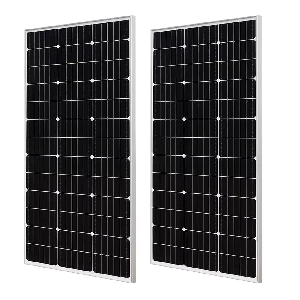 Glass Rigid Solar Panel 200W 300W 400W Monocrystalline (2X 100W / 150W / 200W Panel Solar 12V 24V Charge) Placa Solar