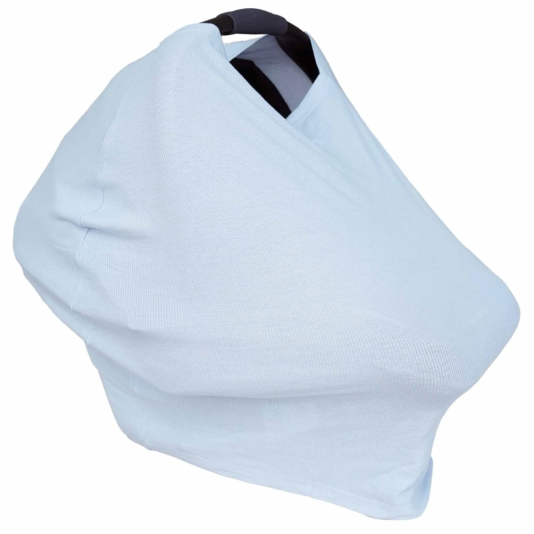 Ice Blue Waffle Bamboo Multi-Use Stretchy Car Seat & Nursing Cover