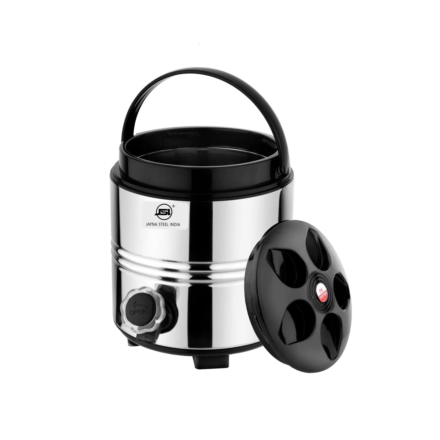 JSI Hot & Cold Water Storage Containers I High Grade Quality Stainless Steel Water jug 3 Liters for Office Home Kitchen I PUF Thermal Insulated Keeps Beverages Fresh & Hot & Cold Upto 4 to 5 Hours