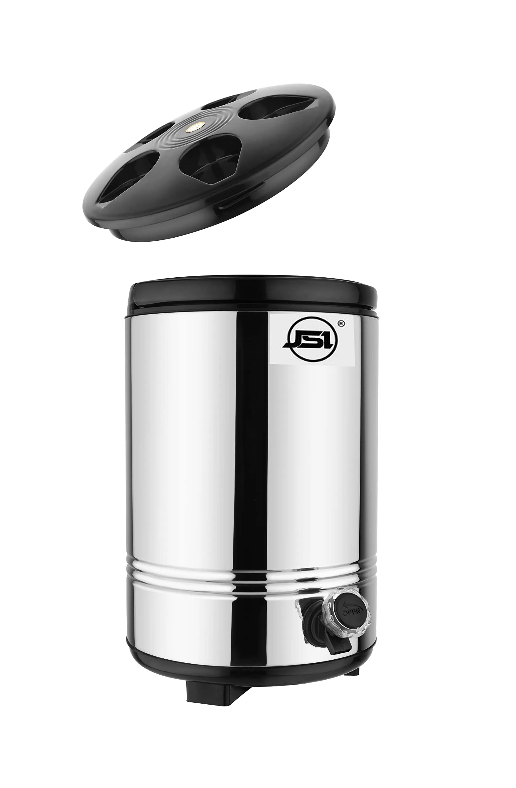 JSI PUF Insulated Water/Tea Jug 10 Liters, PUF Insulated Stainless Steel Water Camper for Office School Kitchen Restaurant I Hot & Cold Upto 4-5 Hours I Keeps Beverages Fresh I BPA Free