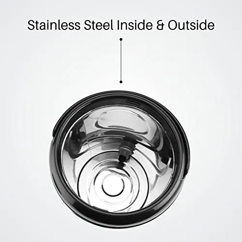 JSI Stainless Steel Hot and Cold Water Jug 3 Liters, Silver - Double Walled PUF Insulated Steel Body With Easy To Carry Plastic Handle - Durable & Food Safe - Keeps Beverages Fresh, Hot N Cold For hrs