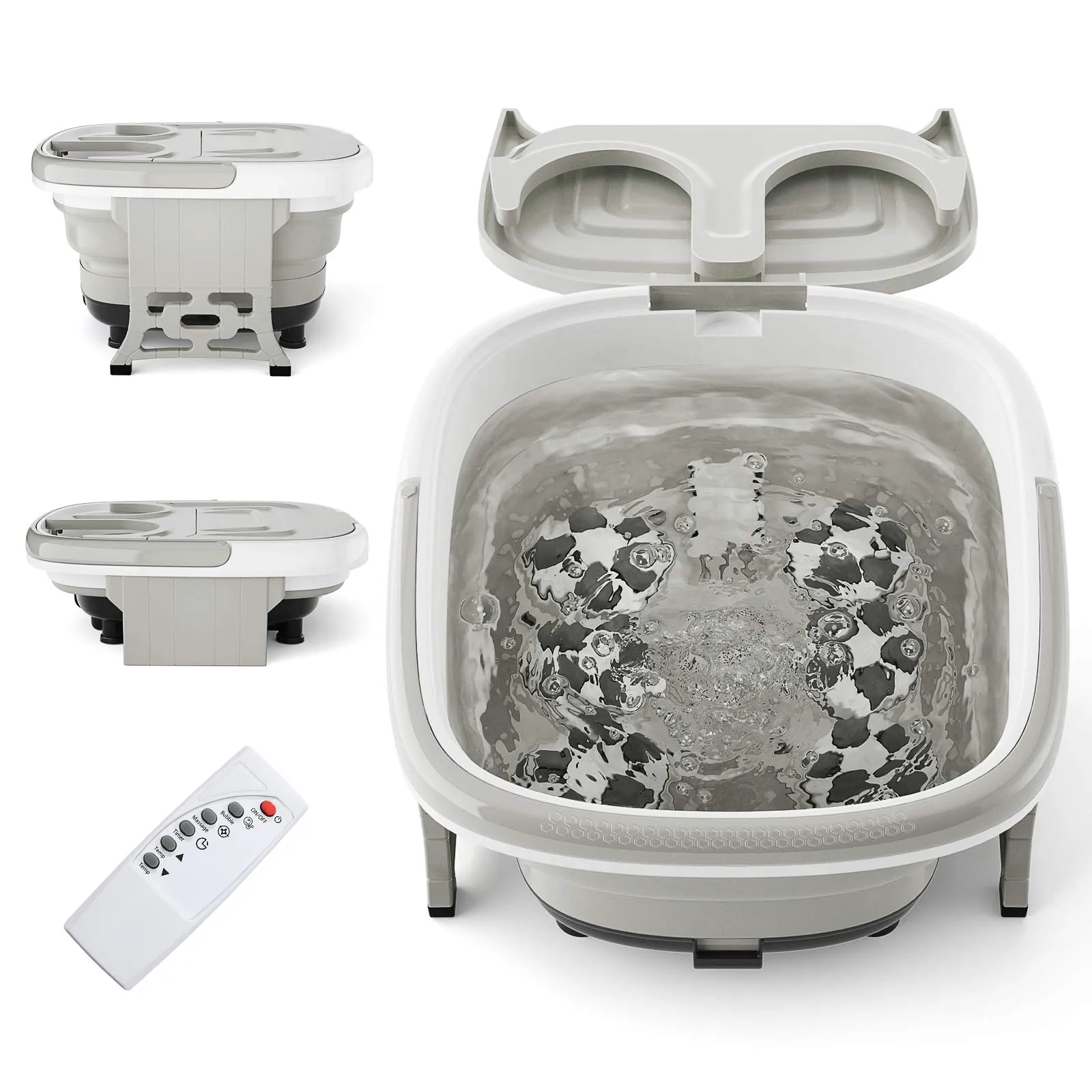 KOMFOTT Collapsible 6 in 1 Foot Spa/Bath Massager with Time & Temperature Settings