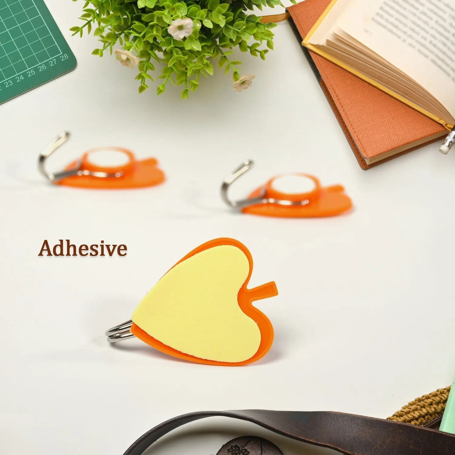 Leaf Shap Hook Strong Adhesive Hook Use For Home Decor , Office & Multi Use Hook ( 1 Pkt )