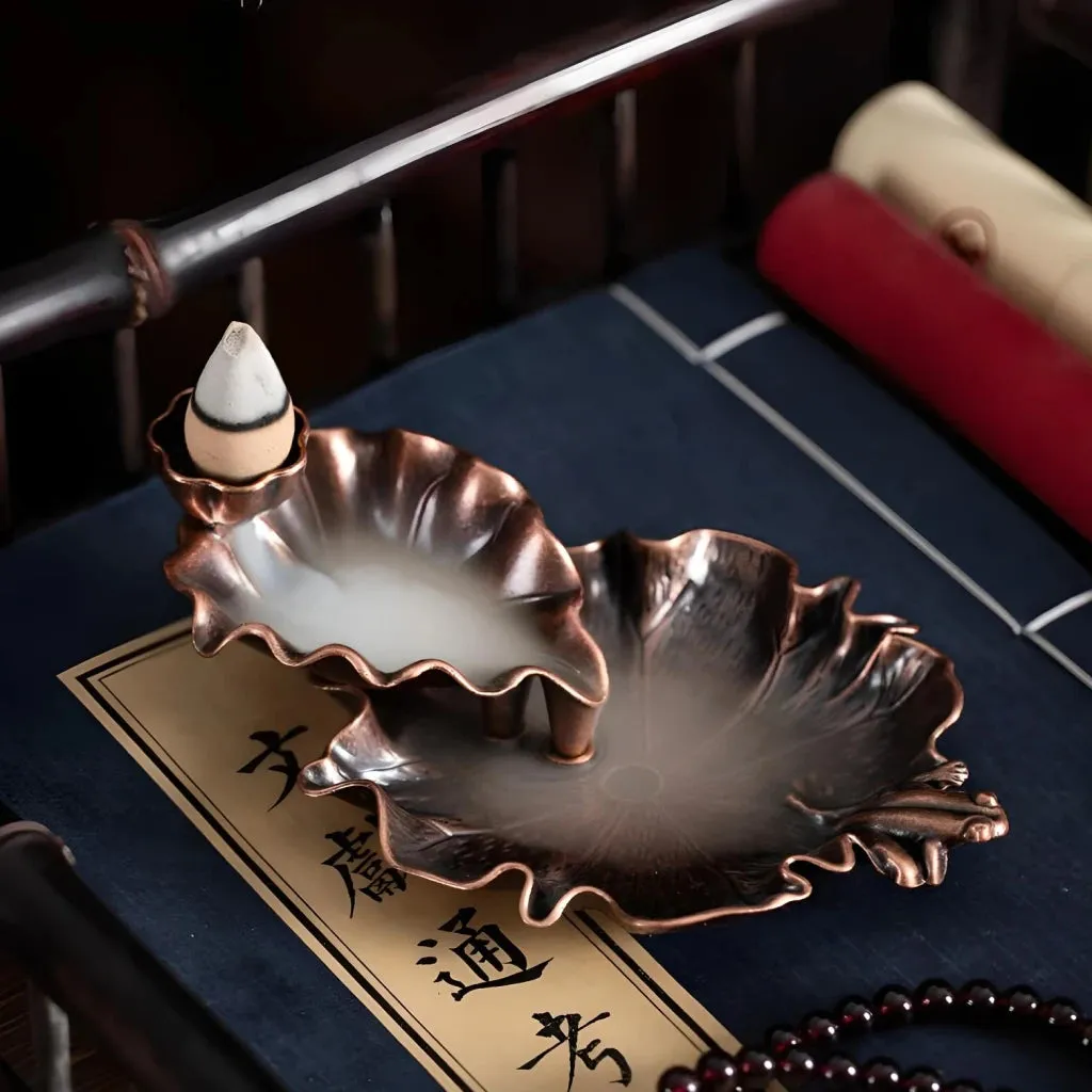 Leaf Tower Ceramic Backflow Incense Burner