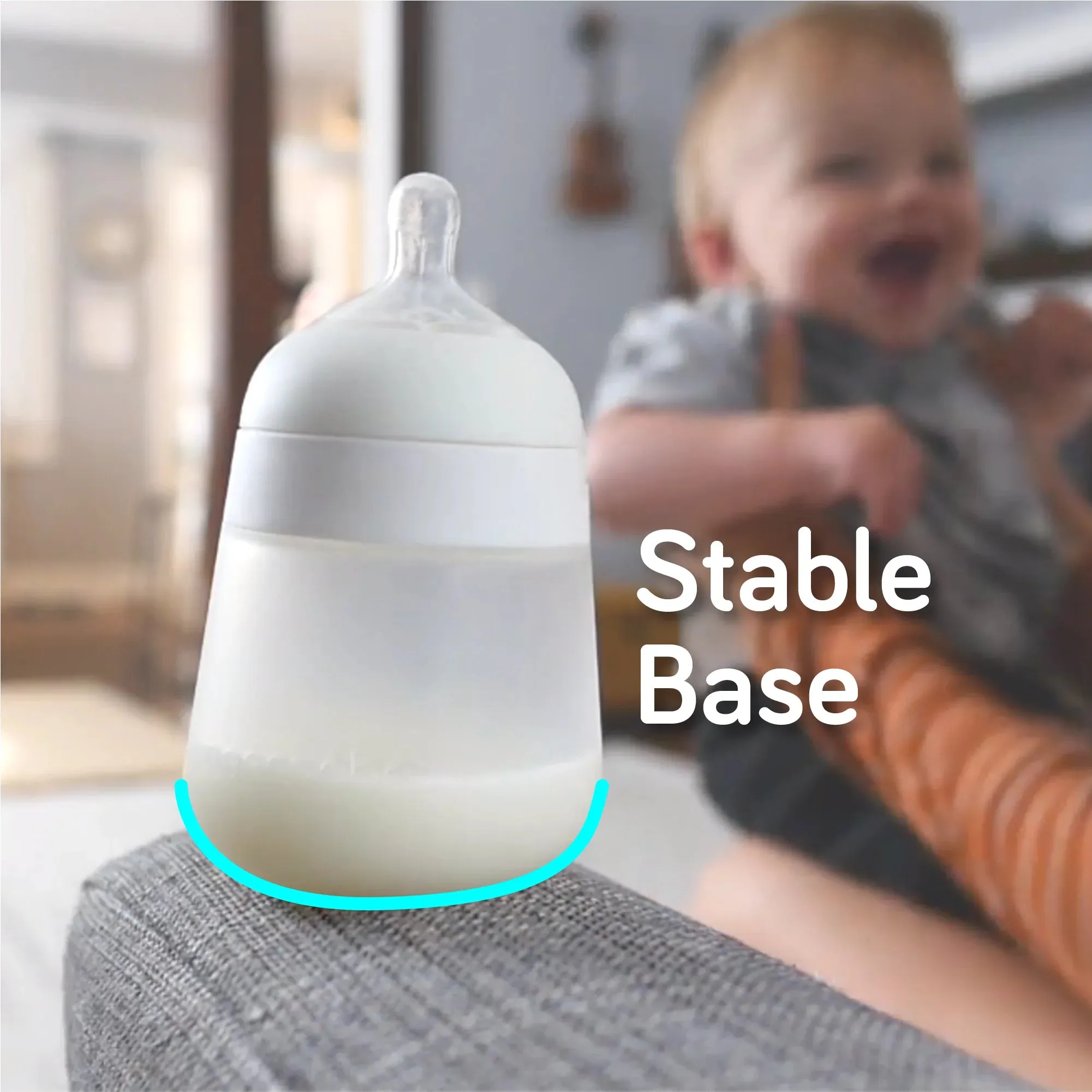 nanobebe Silicone Flexy Bottles 270ml  White