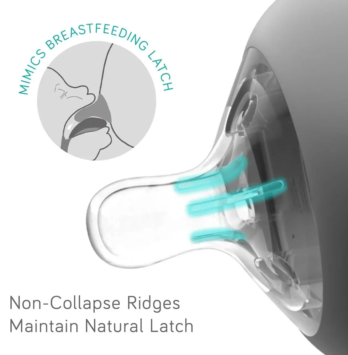 nanobebe Silicone Flexy Bottles 270ml  White