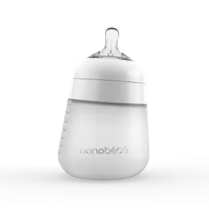nanobebe Silicone Flexy Bottles 270ml  White