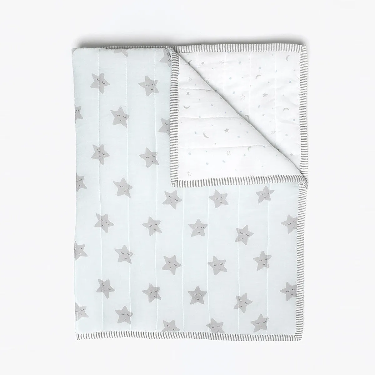 Organic Quilted Blanket <br> Blue Star<br><span style="font-size: 10px;">Can be Personalised</span>