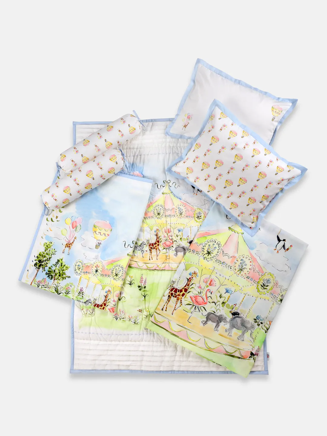 Quilt & BEDDING SET -PACK OF 4  (CARNIVAL CAROUSEL)
