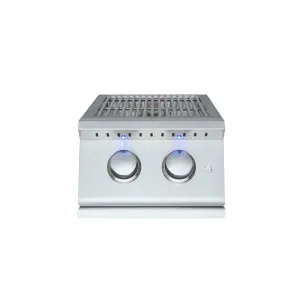 RCS Gas Grills - Premier Series Double Side Burner with LED Lights - RJCSSBL