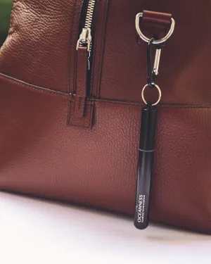Reusable Eco Travel Straw in Black (Penguin)