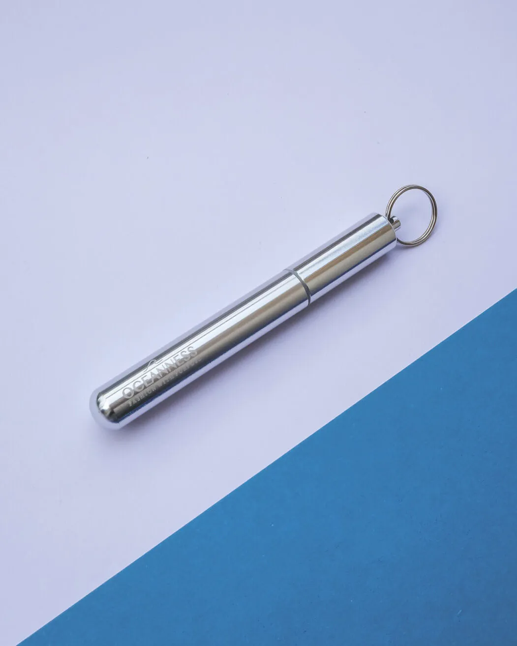 Reusable Eco Travel Straw in Silver (Shark)