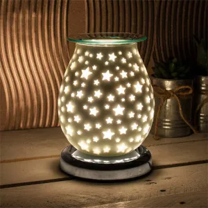Satin White Stars Aroma Lamp