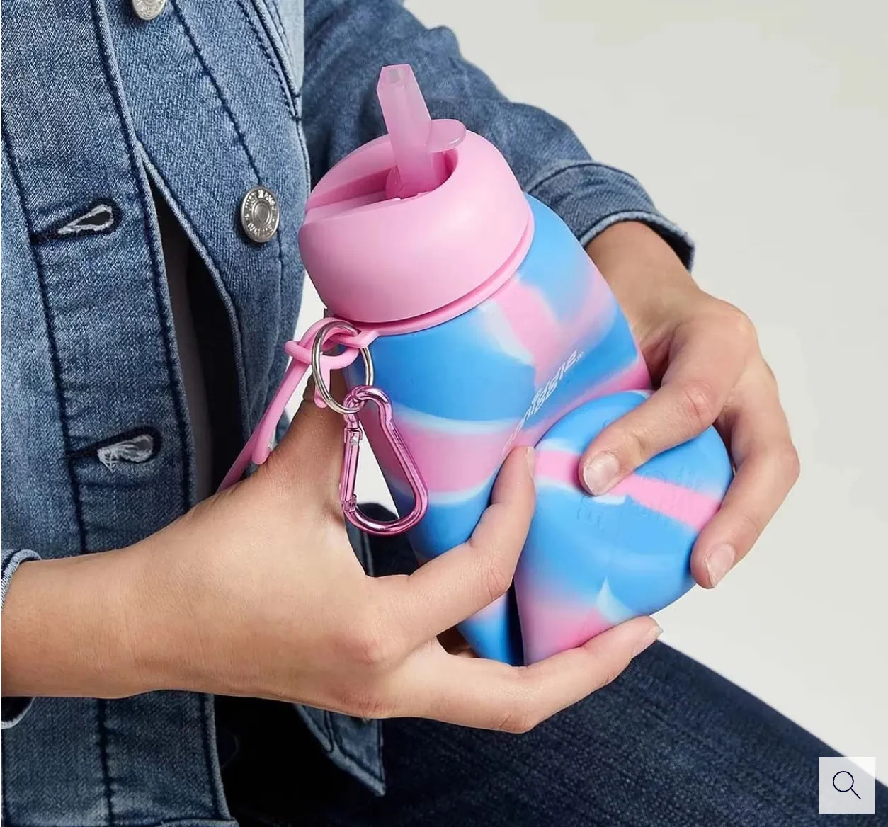 Smiggle Mirage Collection Bottles Silicon Pink 4Y 
