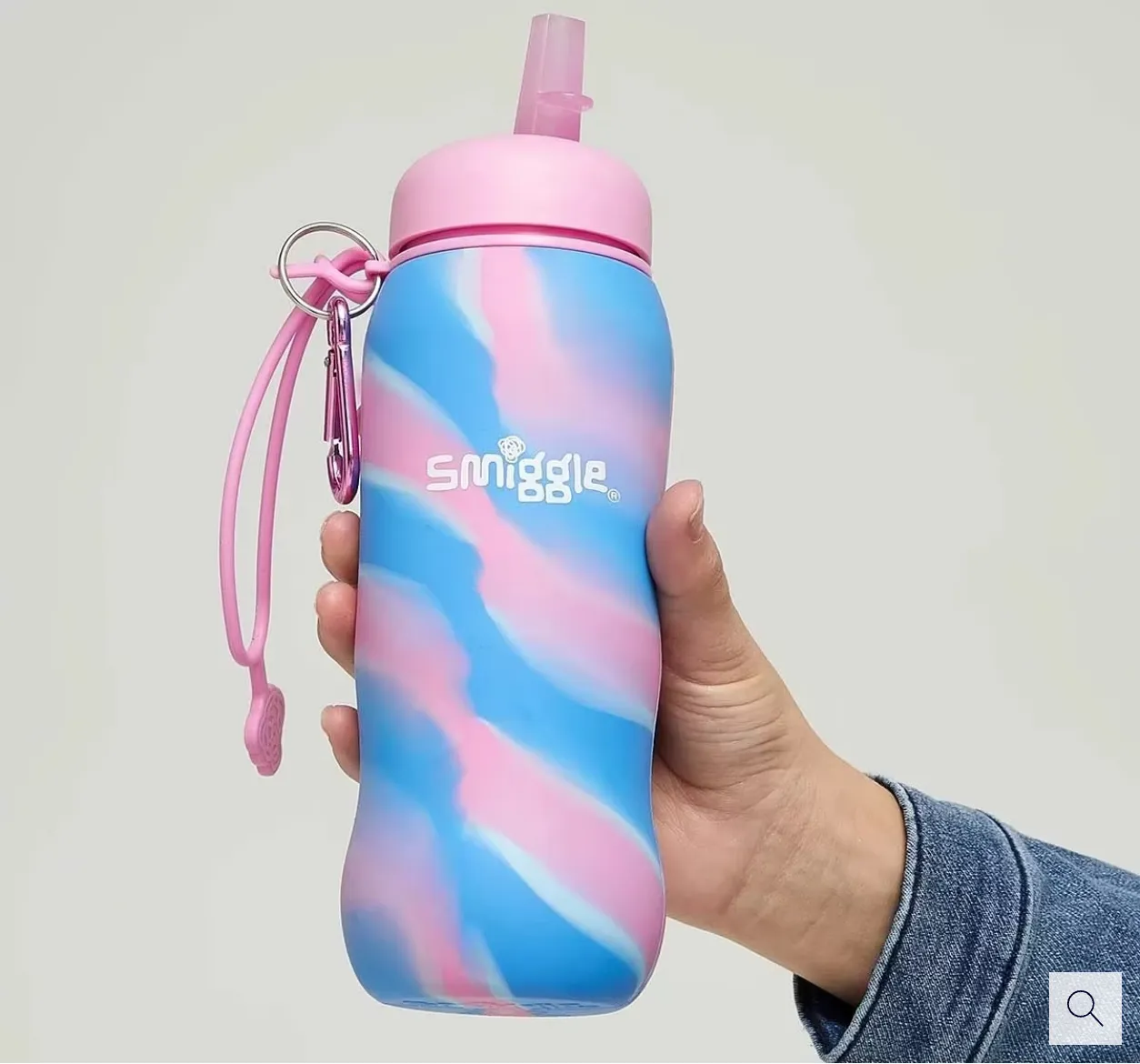 Smiggle Mirage Collection Bottles Silicon Pink 4Y 