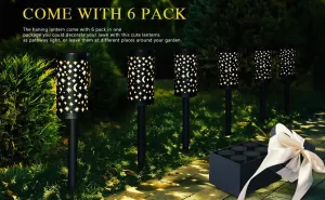 Solar Garden Lights Outdoor GolWof 6 Pack LED -TS-51