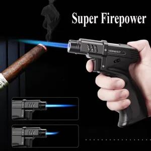 Spray Gun Long Flame Kitchen BBQ Torch  Fixed Fire Luxury  Big Jet Flame Cigar Gas Butane Lighter