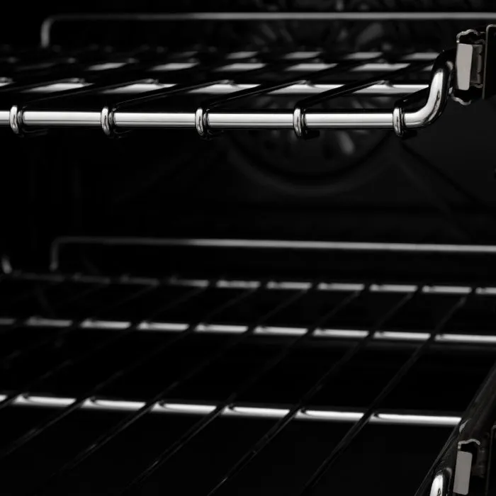 ZLINE 24" Black Stainless 2.8 Cu.Ft. 4 Gas Brass Burner/Electric Oven Range (RAB-BR-24)