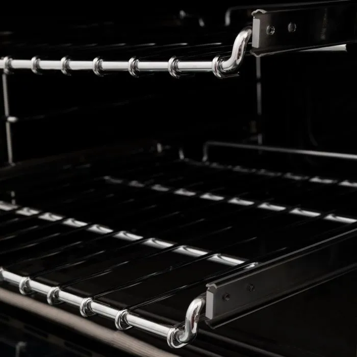 ZLINE 24" Black Stainless 2.8 Cu.Ft. 4 Gas Brass Burner/Electric Oven Range (RAB-BR-24)