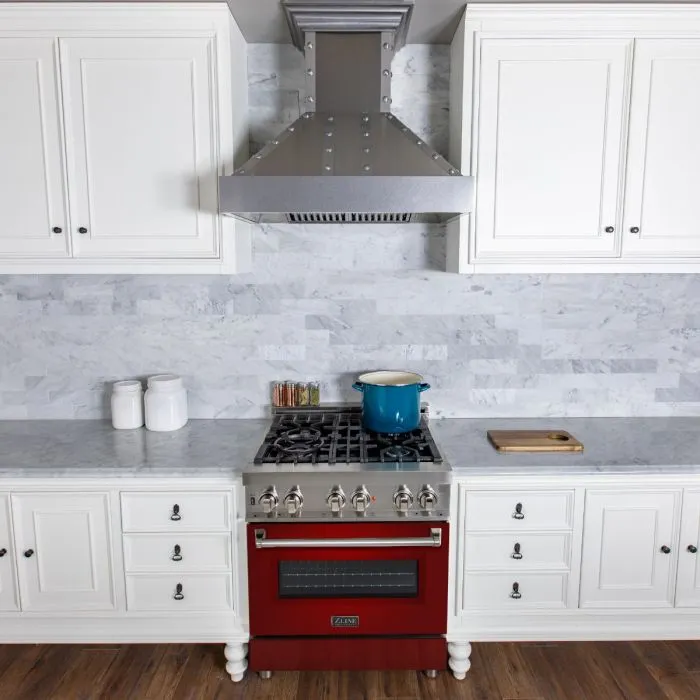 ZLINE 30 IN. Professional Dual Fuel Range with Red Gloss Door (RA-RG-30)